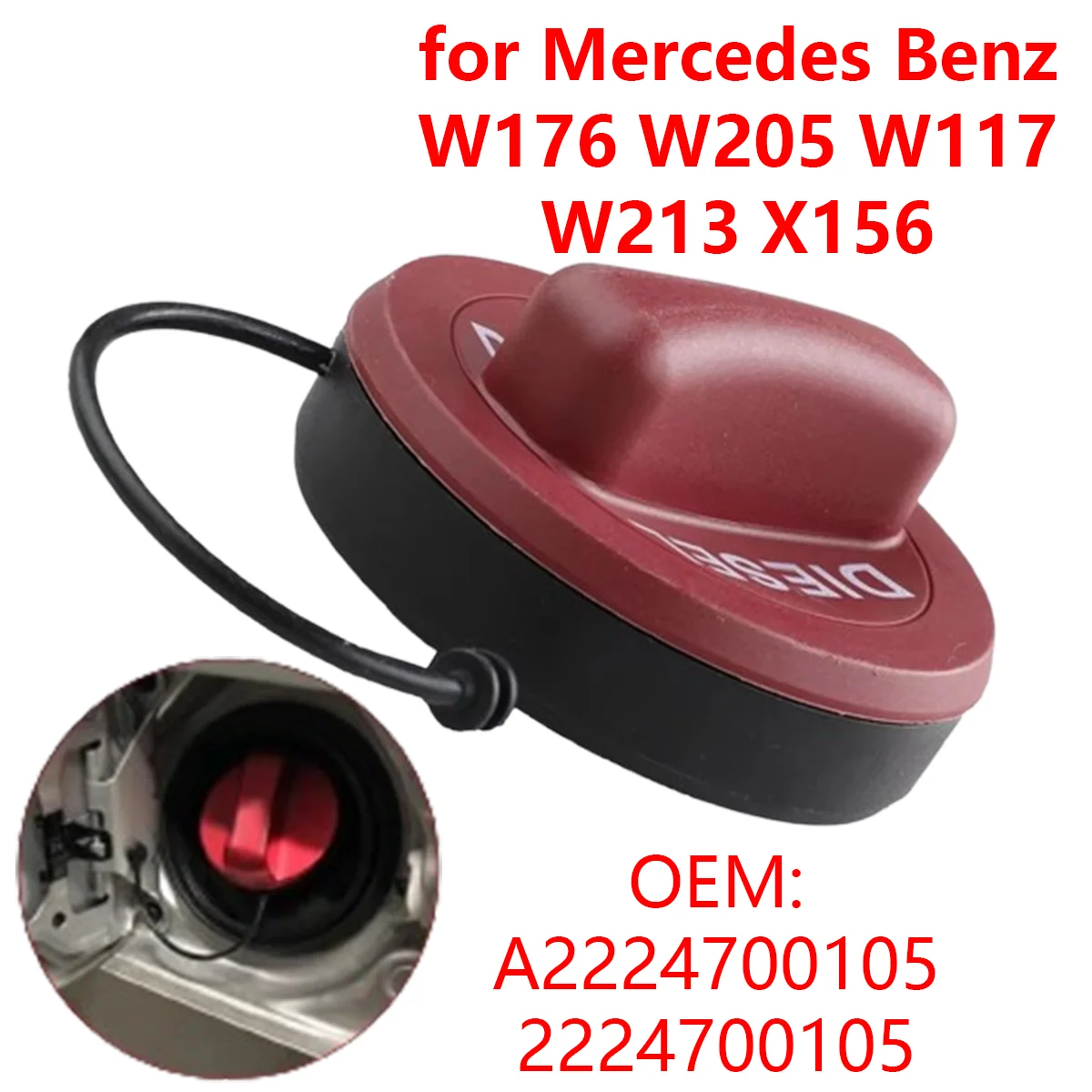 Diesel Fuel Tank Cap 2224700105 for Mercedes Benz W176 W205 W117 W213 X156 E-CLASS S-CLASS C-CLASS