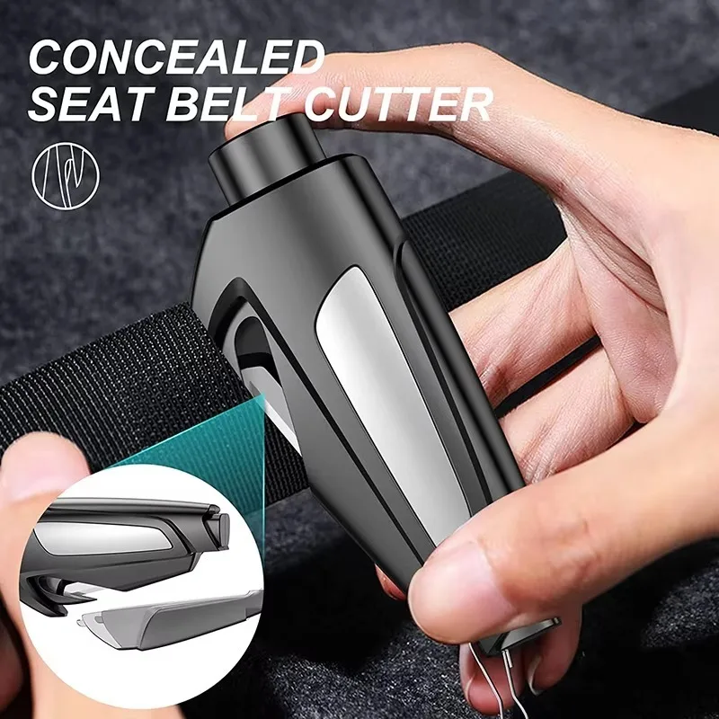 Portable Car Emergency Hammer Seat Belt Cutter Keychain Multi-function Window Breaker Safety Lifesaving Escape Tools 2025