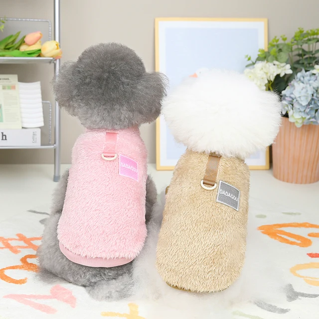 Soft Flannel Small Dog Clothes Winter Warm Puppy Cat Sweater Coat Chihuahua Pet Clothing Jumpsuit for Small Medium Dogs Yorkie 4