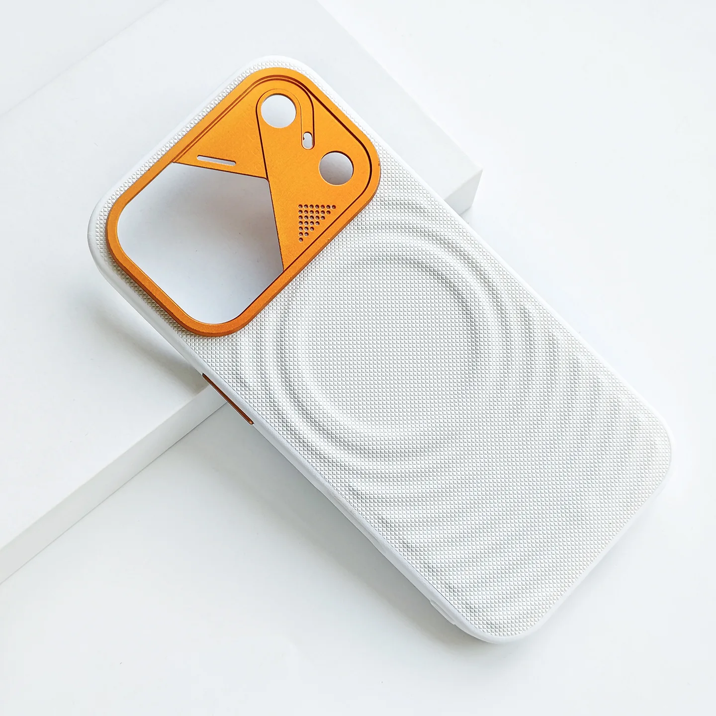 Luxury Wave Magnetic Leather Case with Wireless Charging Support