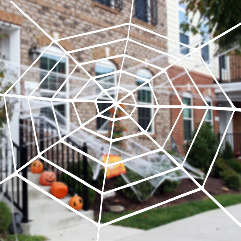 

Halloween Spider Web Giant Spider Web Decoration Black White Giant Stretchy Cobweb Party Bar Haunted House Home Decoration