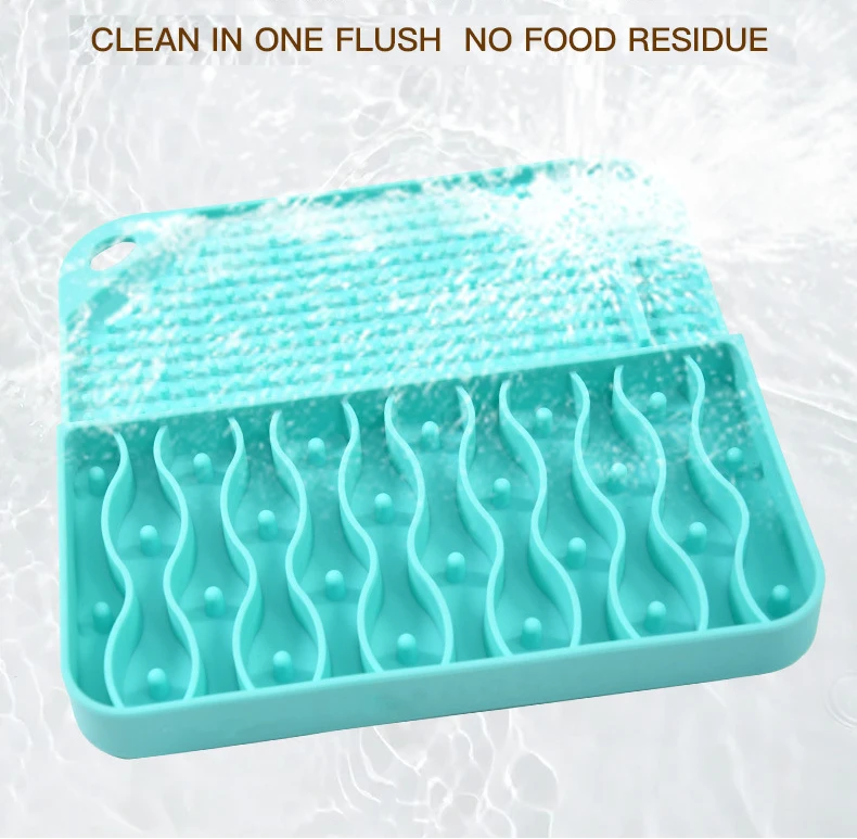2 IN 1  Slow Feeder Dog Treat Puzzle Licking Mat Cats Bowls with Non-sliping Cups Silicone Sniffing Pad Pet for Dry/Wet Food 5