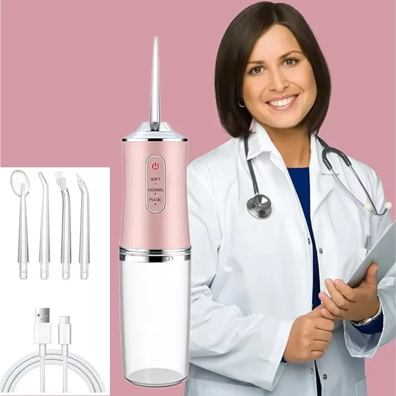 Oral Irrigator Portable Rechargeable Dental Water Flosser 3 models 4 nozzles Water Jet Teeth Flosser