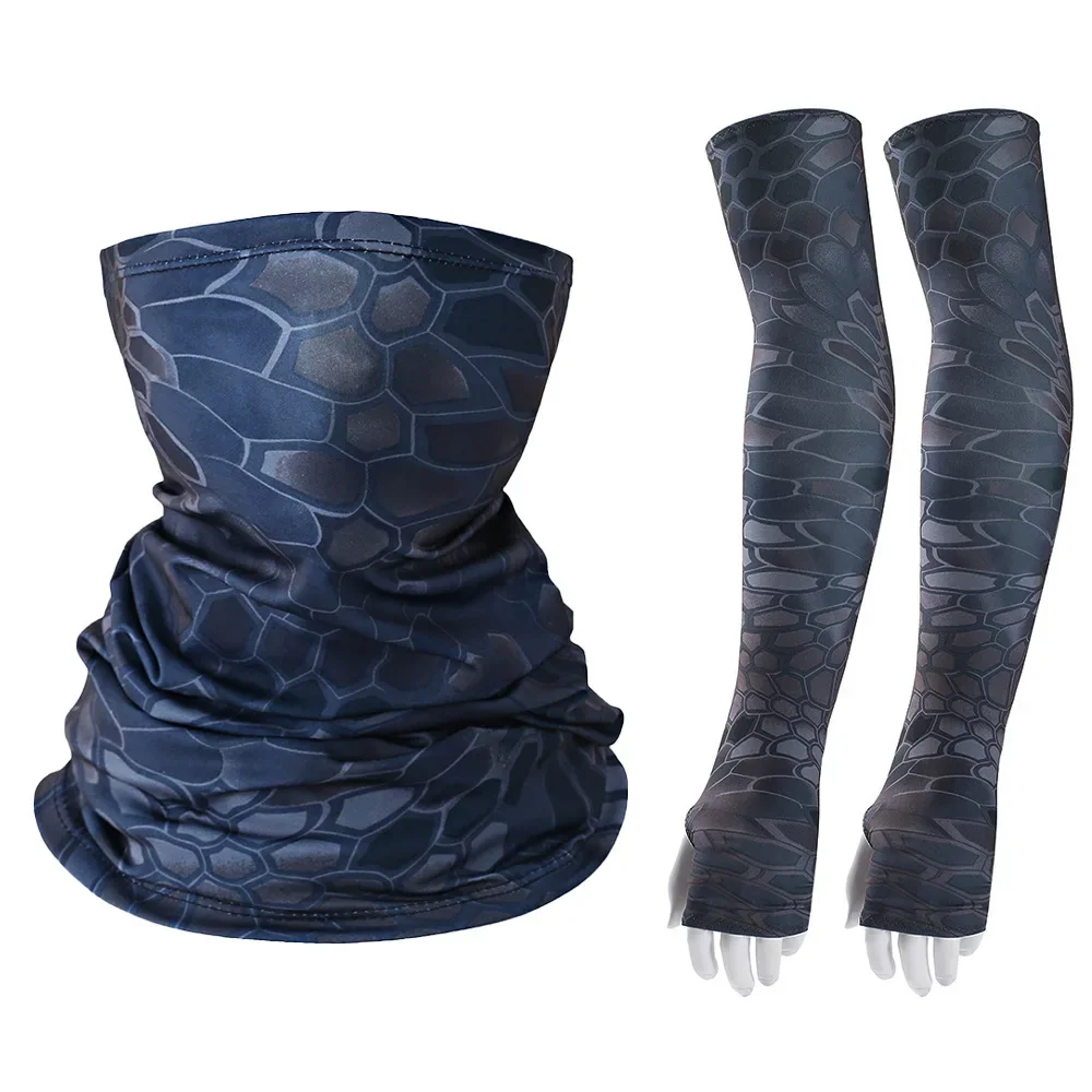 Ice Silk Milk Silk Cycling Arm Covers Magic Headscarf Set Outdoor Sports Unisex Summer Riding Equipment Fishing Sleeve Covers