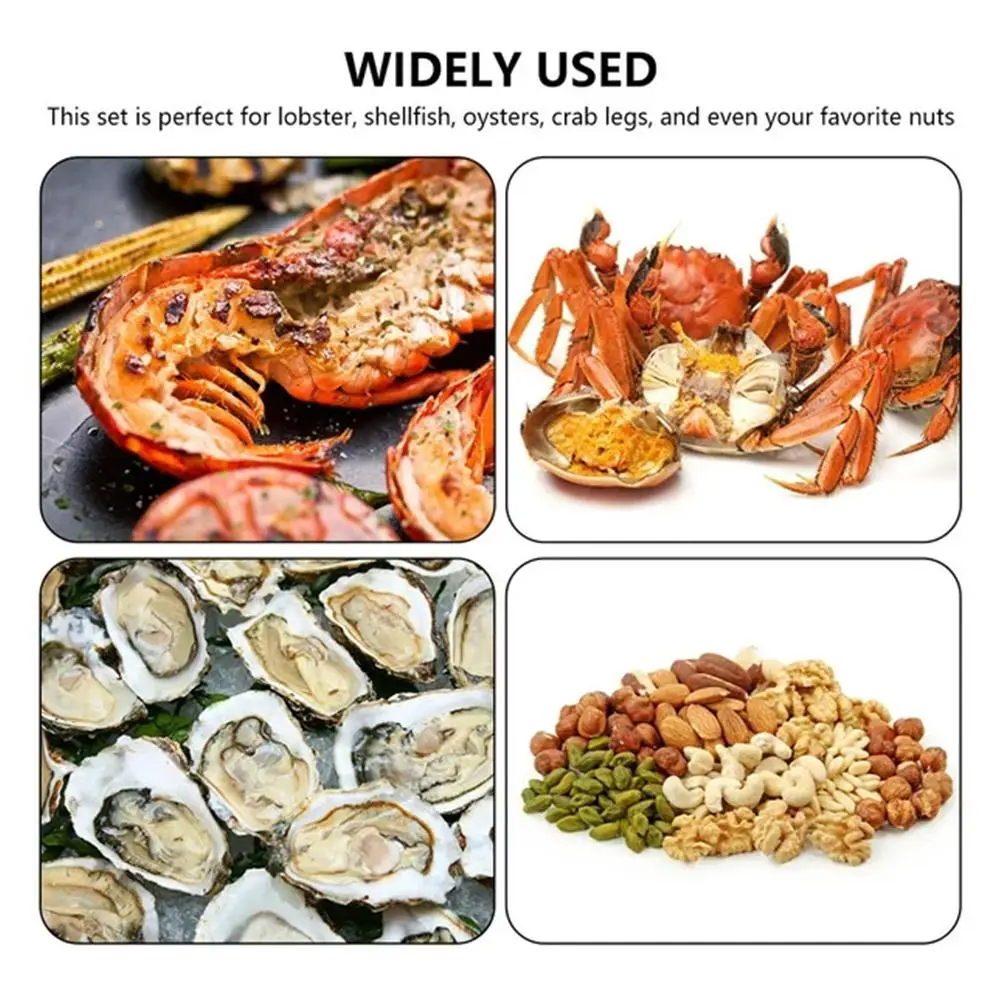 Crab Lobster Crackers Crab Eating Tool And Picks Set, 3-Piece Leg Cracker Tools Kitchen Accessories Gadgets
