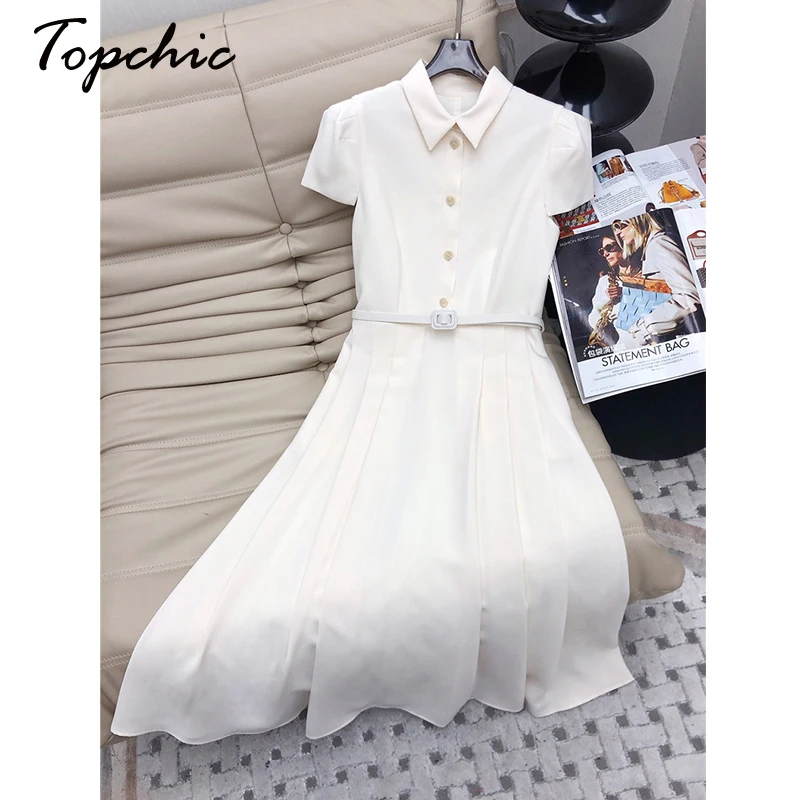 

New Arrivals Summer Dress Women 2024 Lady Elegant Short Sleeve Beige Black Pleated Long Dresses Luxury Designer Clothes