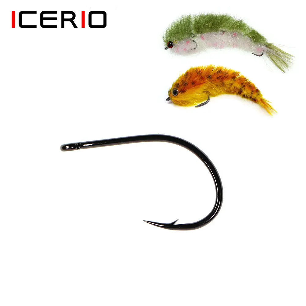 Icians 30Pcs Big Streamer 2X Forza Fly Tying Hook Per Legare Tarpon Fly Pesca In Acqua Salata Streamer Mosche Cambiatori Di Gioco 8 ~ #6/0