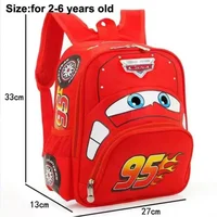 Cool and handsome cartoon car shaped children's backpack, nylon waterproof backpack, lightweight mom bag for going out 3