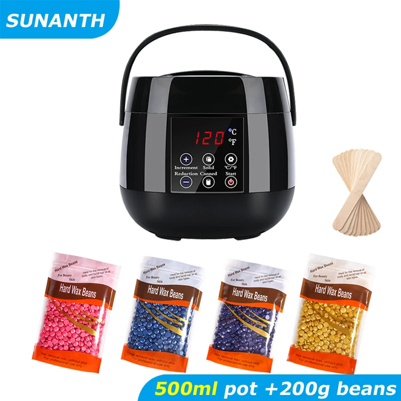 Wax Heater Machine For Hair Removal Paraffin Warmer Depilation Kit Waxing Melting Depilatory Dipping Pot Waxing Kit wax heater,hair removal wax,hair removal tool,beauty wax