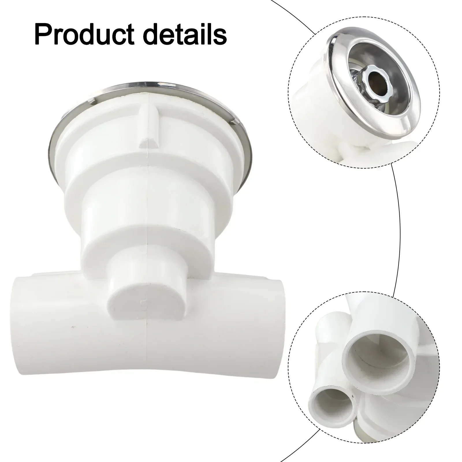 수영 스파용 하이드로테라피 제트 헤드 수영장 마사지 노즐 편안한 목욕 화이트 실버 견고한 구조