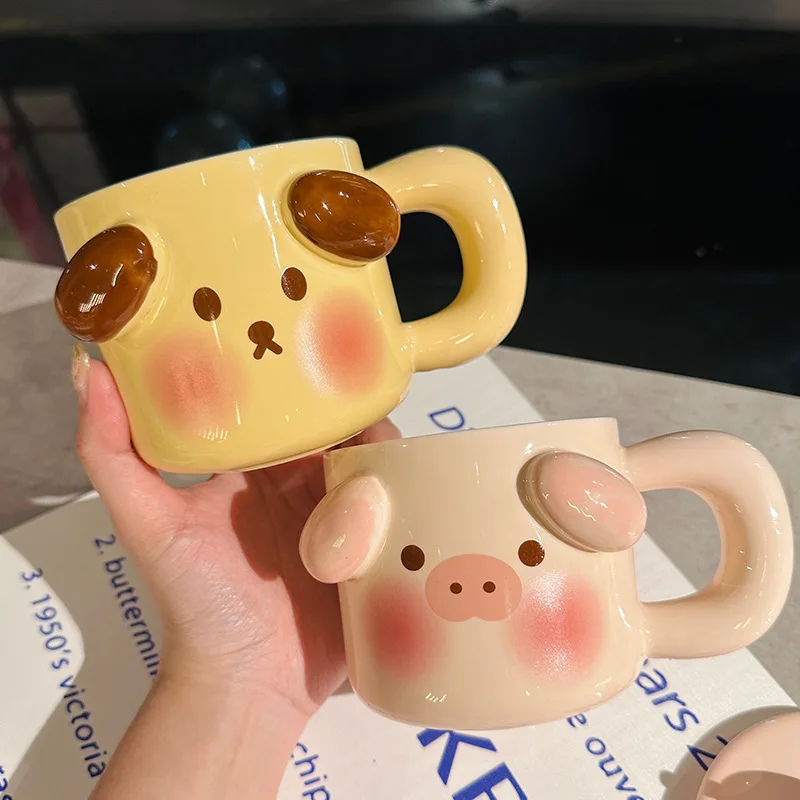 Cute Cartoon Sesame Cat Ceramic Mug Heat Resistant Milk Cup Coffee Cup For  Kids Perfect Breakfast Cup And Gift For Friends From Keyigou4, $15.46