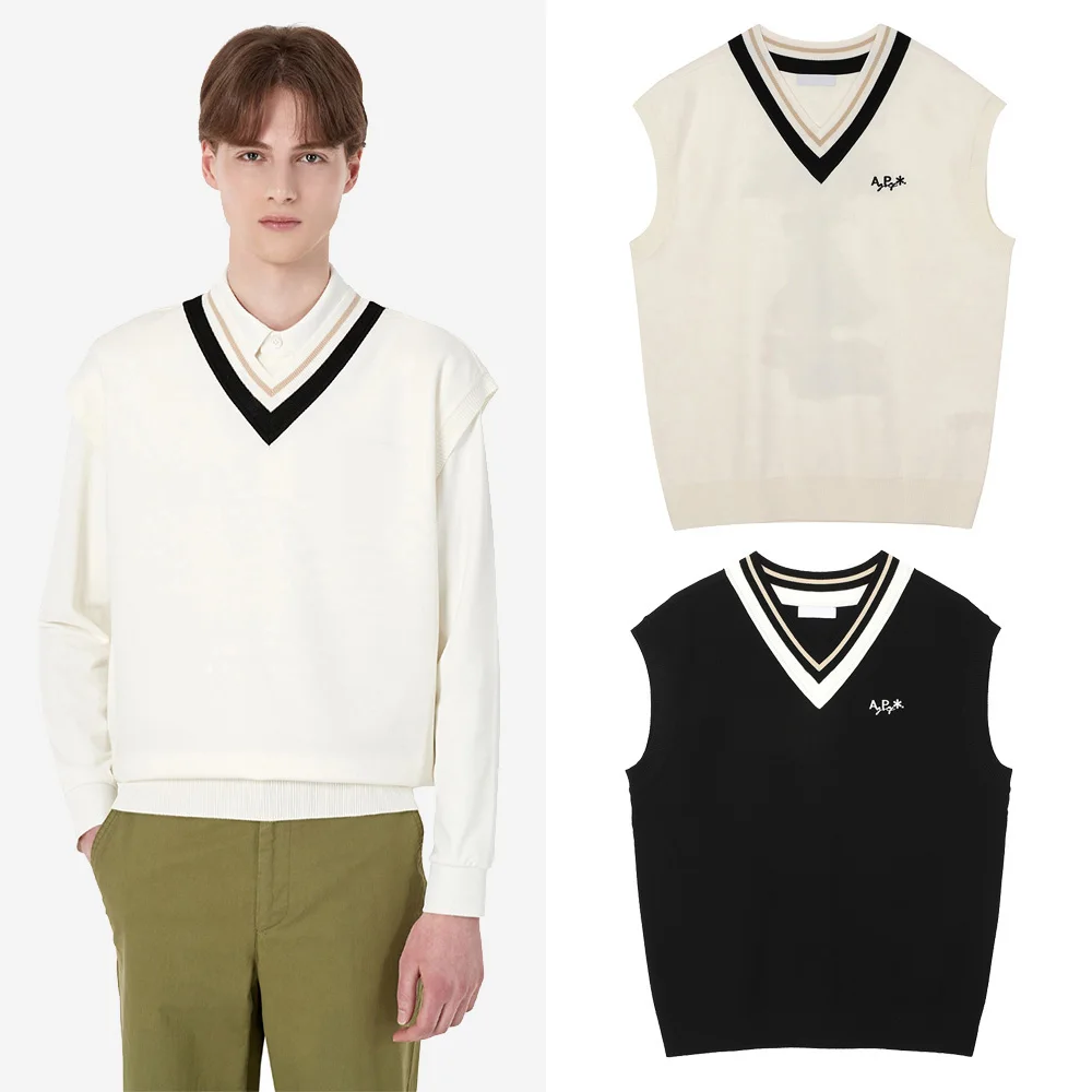 

"Fashion Vest for Autumn! New V-neck Sportswear for Men, High-end Design, Exquisite Warmth, Golf!"