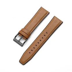 Premium Silicone Leather Wristband Strap Bracelet, Multi - size Adjustable - 20mm (Brown B)