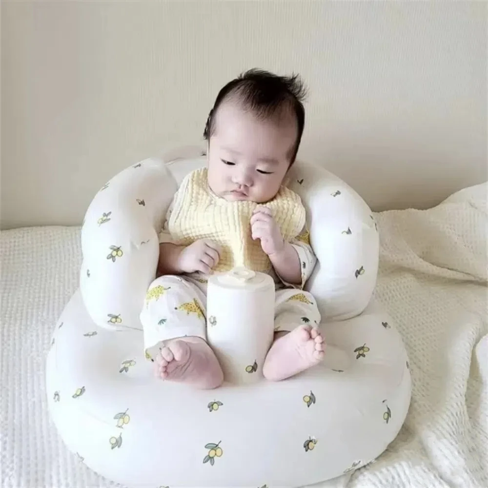 High Quality Cartoon Pattern Inflatable Baby Seat Portable PVC Baby Inflatable Sofa Chair Foldable Furniture Dining Chair