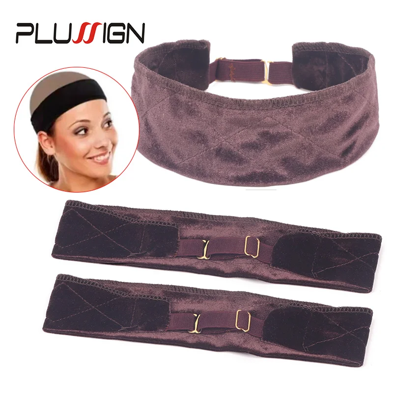 

Plussign 1Pcs/Lot Adjustable Wig Grip For Women No Slip Wig Headband Holder Black Skin Color Scarf With Adjustable Elastic Band