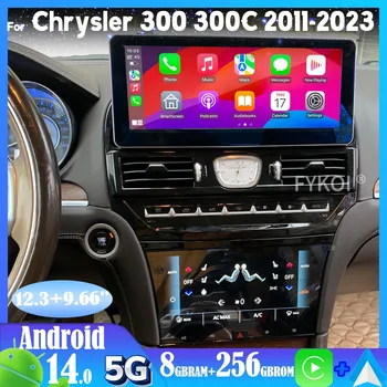 LCD Air Conditioning Screen For Chrysler 300C 300 300S 2011-2023 Car Intelligent Systems Android 15 Stereo Head Unit 4G Carplay 1