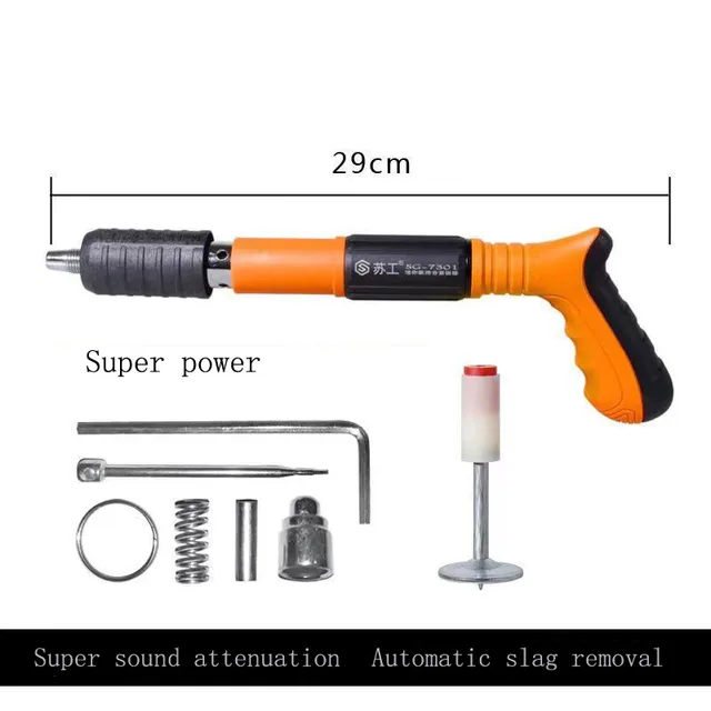 EXCECAR Concrete Nail Gun Kit with 110pcs Nails, 3 Speed Adjustable Manual  Steel Nail Gun, Wall Fastening Power Tool, Portable Nail Shooting Machine,  Wall Anchor Wire Slotting Device Household Decor - Amazon.com