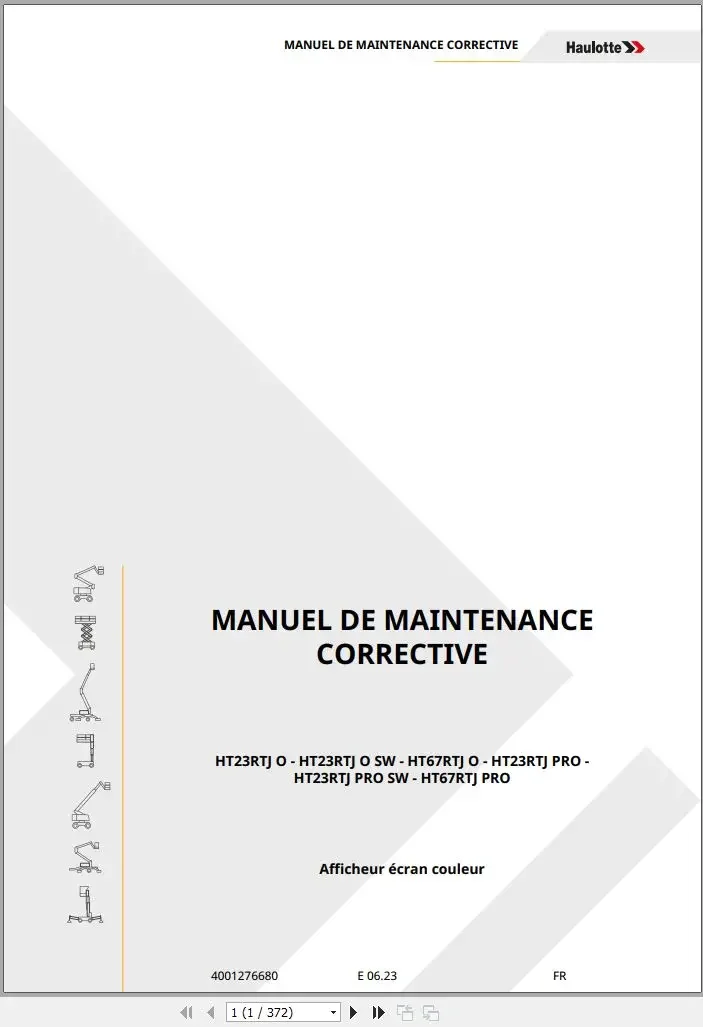 

Haulotte Forklift Operator Maintenance Repair Parts Service Manuals 4.10 GB PDF