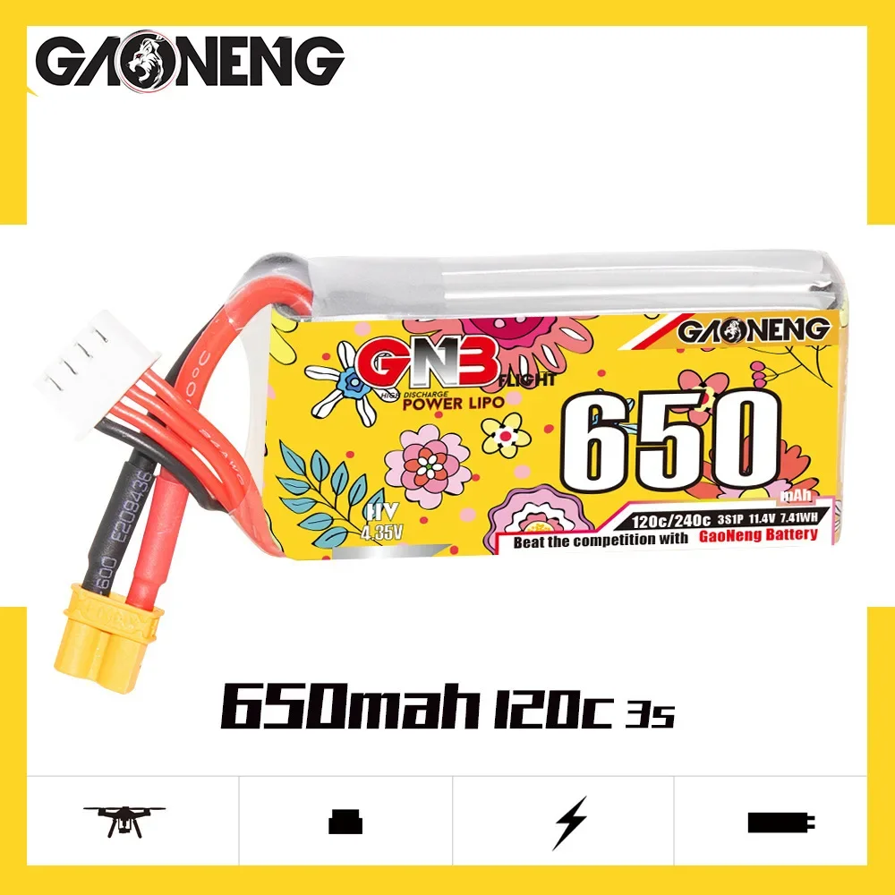Batterie LiPo 850mAh 120C 2S-6S RC pour Drone FPV