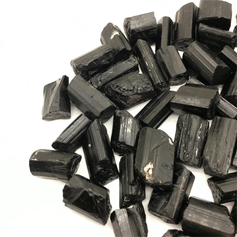 High Quality Natural Black Tourmaline Repair Ore Mineral Specimen Healing Crystal Radiation Eliminate Energy Stone 1pc