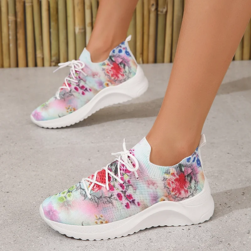 Spring and Summer Women Sports Shoes New Casual Shoes Mesh Breathable Women's Shoes Anti Slip Running Shoes Fashion Sneakers