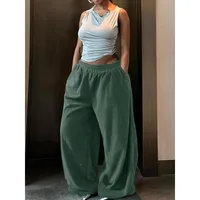 Plus Size Women Fashion Trousers New Streetwear Basic Straight Casual Slim Pants Lady Sexy Solid Simple Knitted Trousers - Image 3