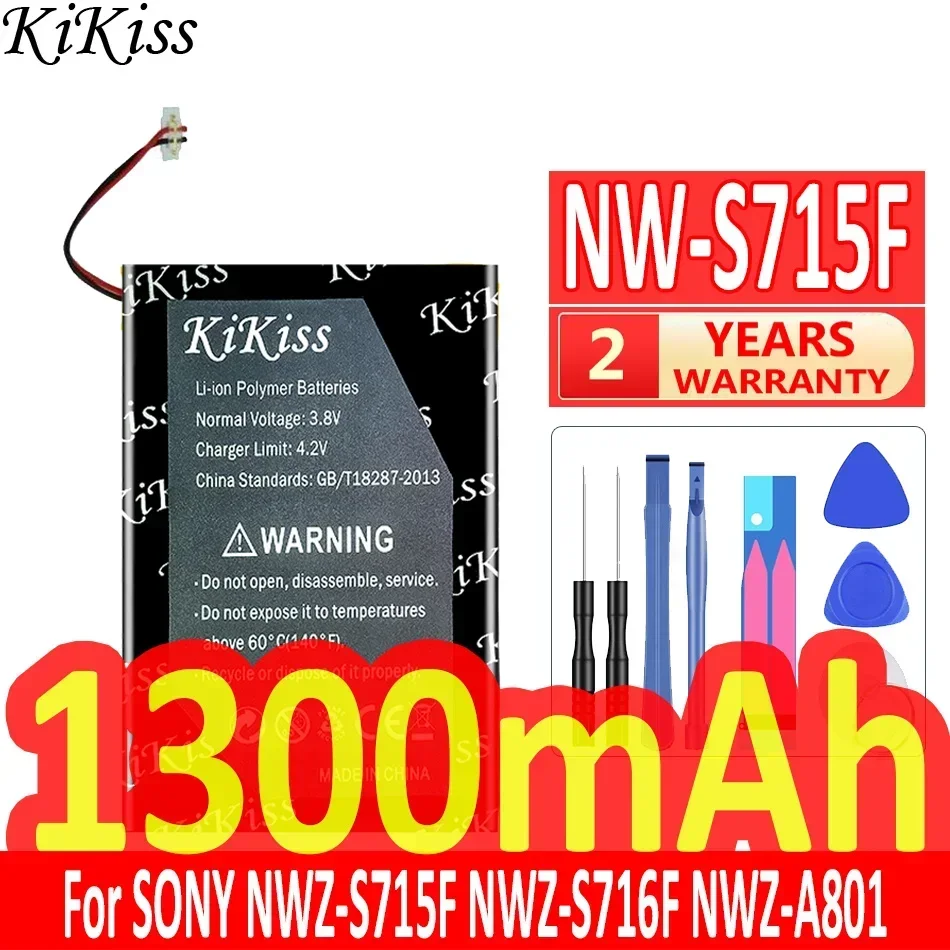 

1300mAh KiKiss Powerful Battery NWS715F For SONY NWZ-S715F NWZ-S716F NWZ-A801 NW-A805 NW-A806 NWZ-A810 NW-A815