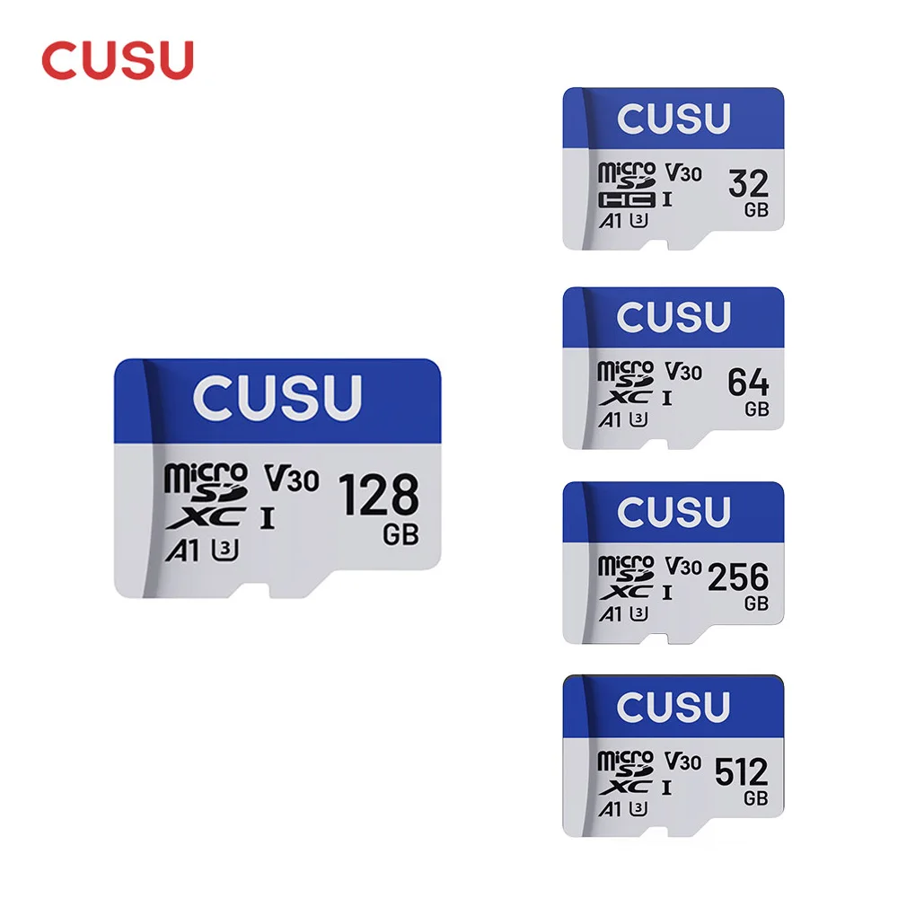 Cusu SD ī,  U3 4K C10 V30 SDXC UHS-I  ī, 128GB, 256GB, 64GB, 512GB