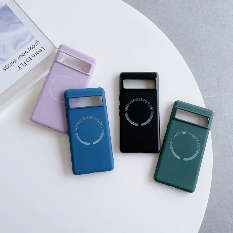 Liquid Silicone Magnetic Wireless Charging Shockproof Case - Soft Cover