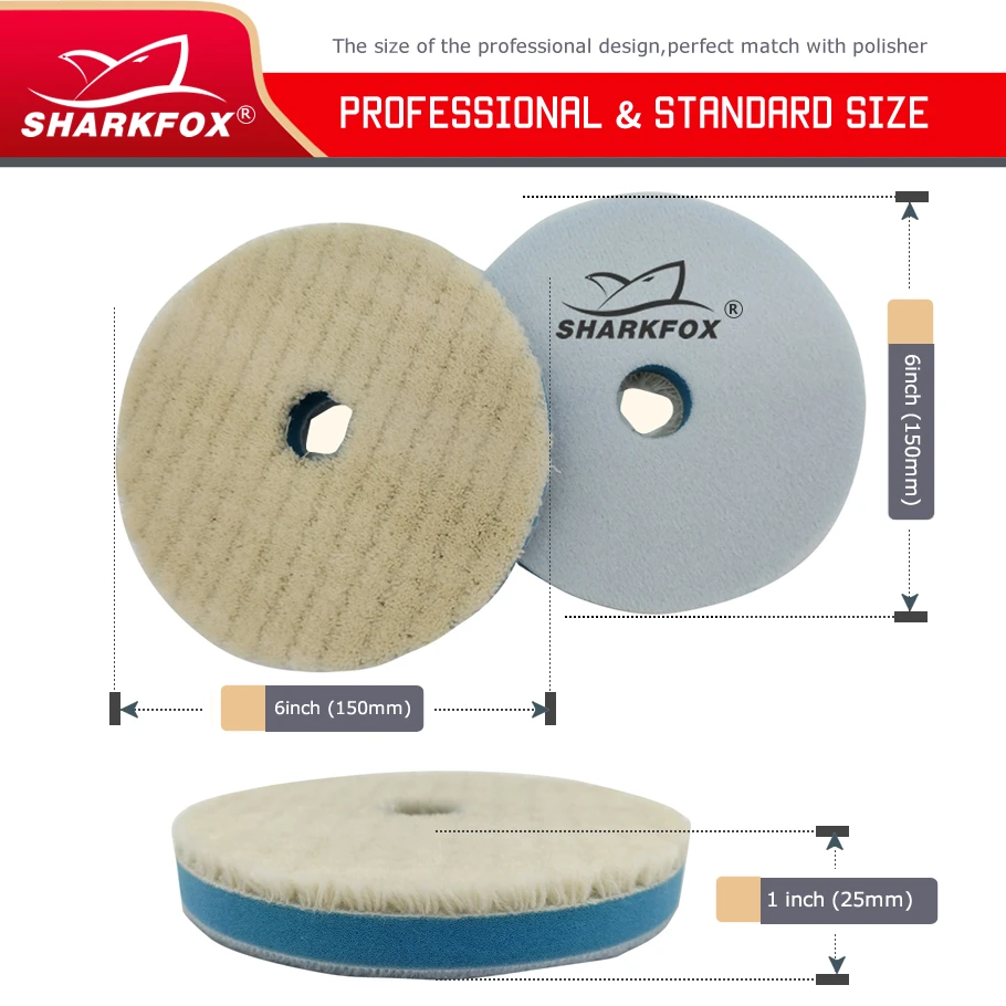 Car Polishing Pad 5"/6"/7 Inches Japan Wool Polishing Pad For Car Polisher