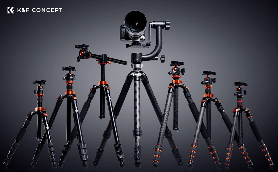 Description Picture 2 of itemK&F Concept Tripod Gimbal Head Aluminium Alloy Heavy Duty 360° Panoramic Head with 1/4" Quick Release Plate for DSLR Cameras