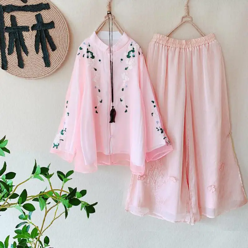 

Винтажный костюм Тан из хлопка и льна с цветочным принтом в китайском стиле, женский летний свободный традиционный Топ ханьфу, Элегантная блузка в национальном стиле 4XL