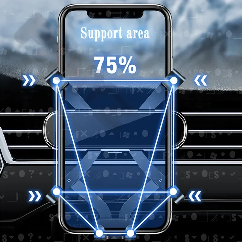 포르쉐 Macan 2014-2022 용 자동차 전화 홀더 중력 네비게이션 브래킷 공기 배출구 클립 브래킷 회전식 지원 액세서리