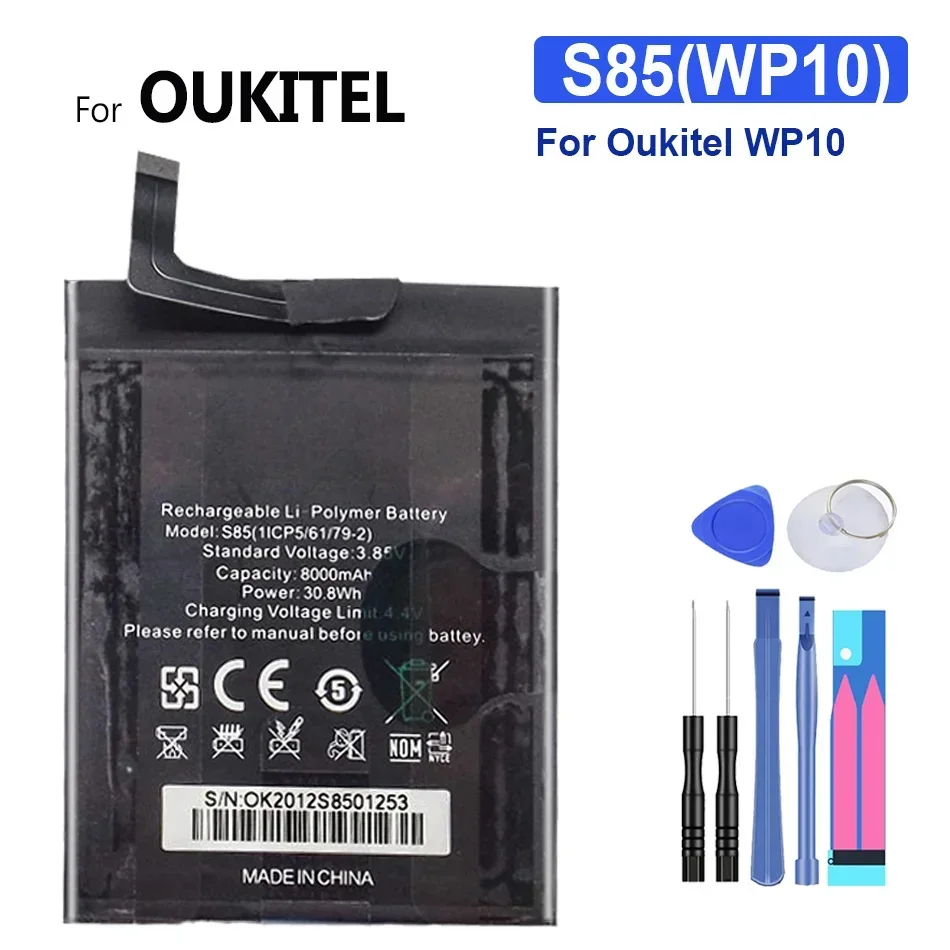 

Replacement Battery 8000mAh For Oukitel WP10, S85, 6.67 "Mobile Phone