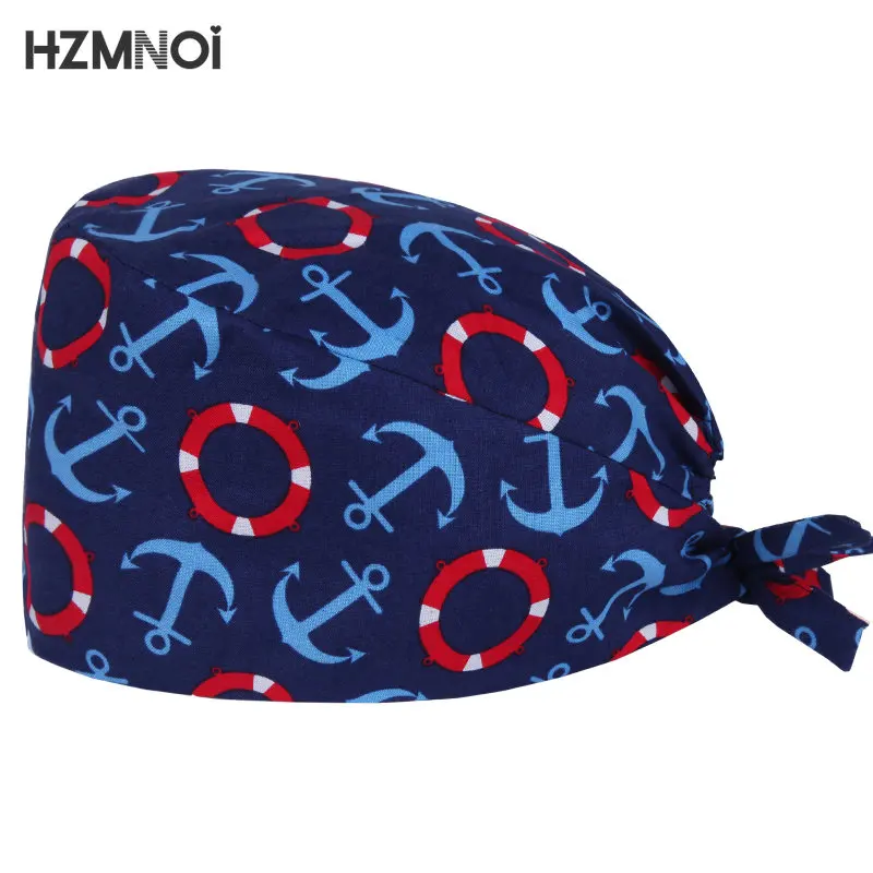 

Cotton High Quality Lovely Female Nurse Cap, Surgical Cap, Dental Cap, Adjustable Beauty Salon Chef, Pet Hospital Scrub Cap