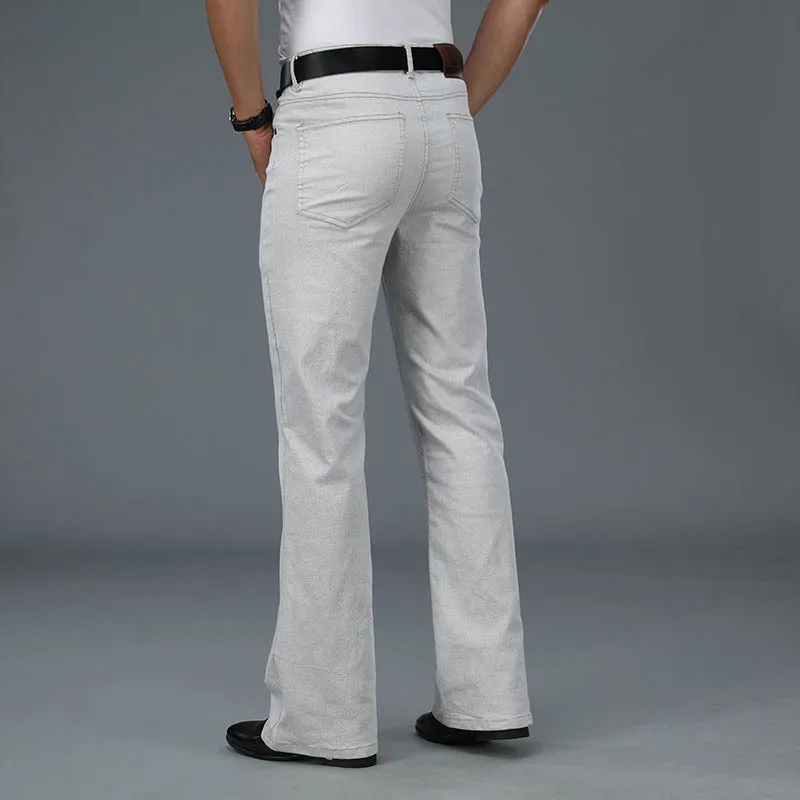 2022 Men's Summer New Flared Jeans High Waist Thin Loose Casual Pants 2