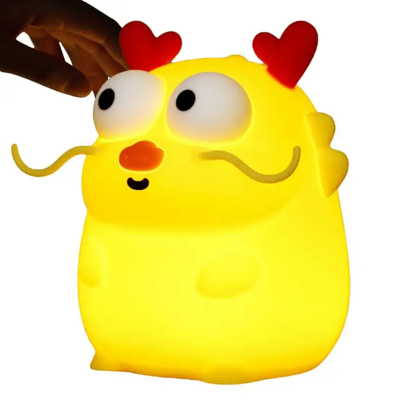 

Перезаряжаемая настольная лампа в виде дракона, безопасный силиконовый светильник для ночника, лампа в виде дракона, 1200 мА