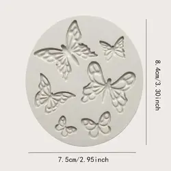 Butterfly Silicone Mold for Cake Decorating and Baking (White)