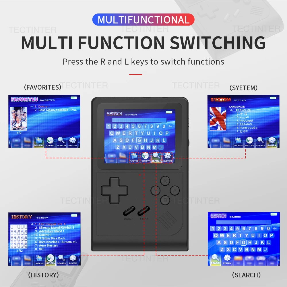 thumbnail interactive-video image 1 of EASEGMER Retro Handheld Game Console With 168 Classic Games, Mini TV Style, 3.0" Screen, AV Output, 2 Player Support, Rechargeable Battery For Kids Ages 4-12 1 of 12