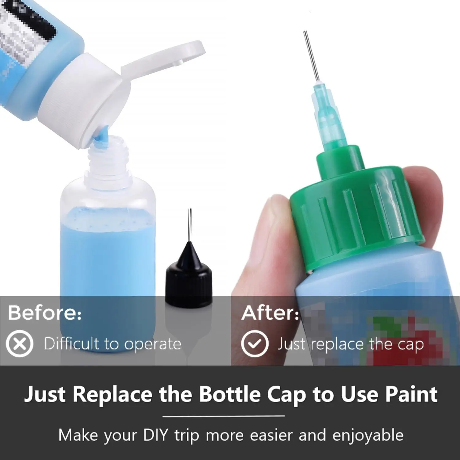 Precision Applicator Caps for 2 Ounce Acrylic Paint Bottle Paint Tool