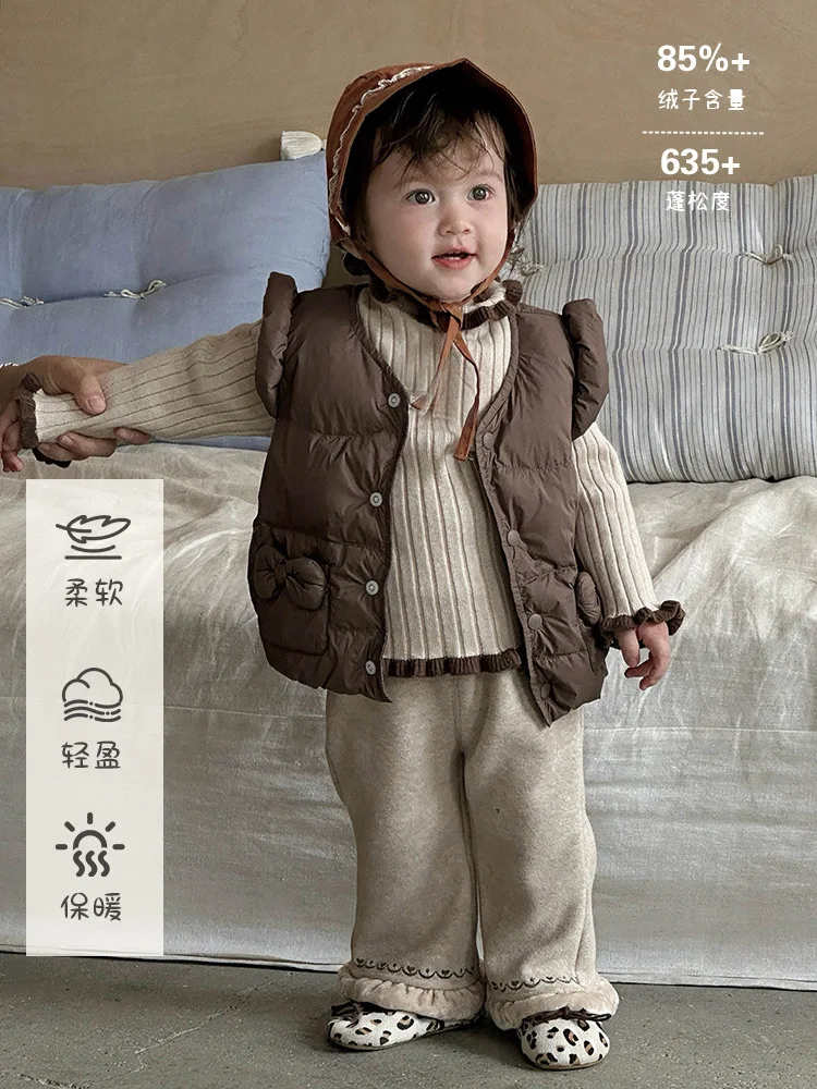 Autumn and Winter Infant Down Vest aBaby Girl Wint..