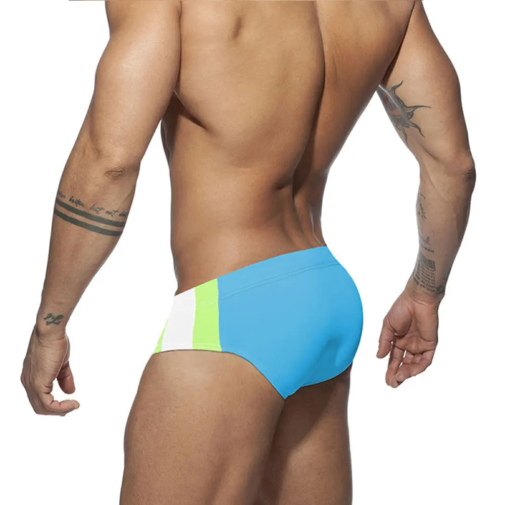 Herren Badehose mit niedriger Taille, Badeshorts, Sport-Strandhose, Bademode, sexy Anzug für Surfsport_voghion.com