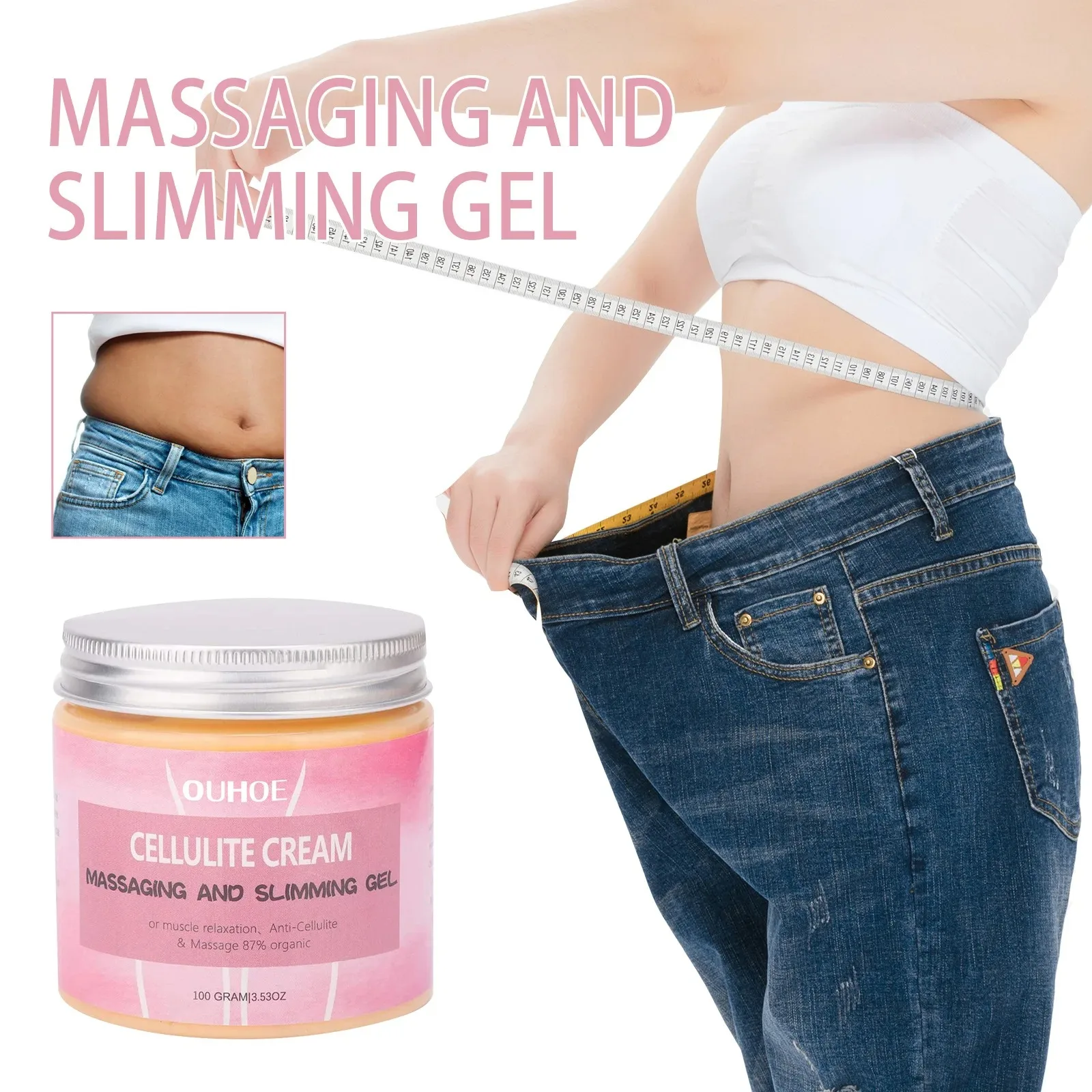 Body Anti Cellulite Creme Slankende til talje Mave Fedtforbrænding Massage Gel Sund Vægttab Løfter Opstrammende Lår Ben Shaping_voghion.com