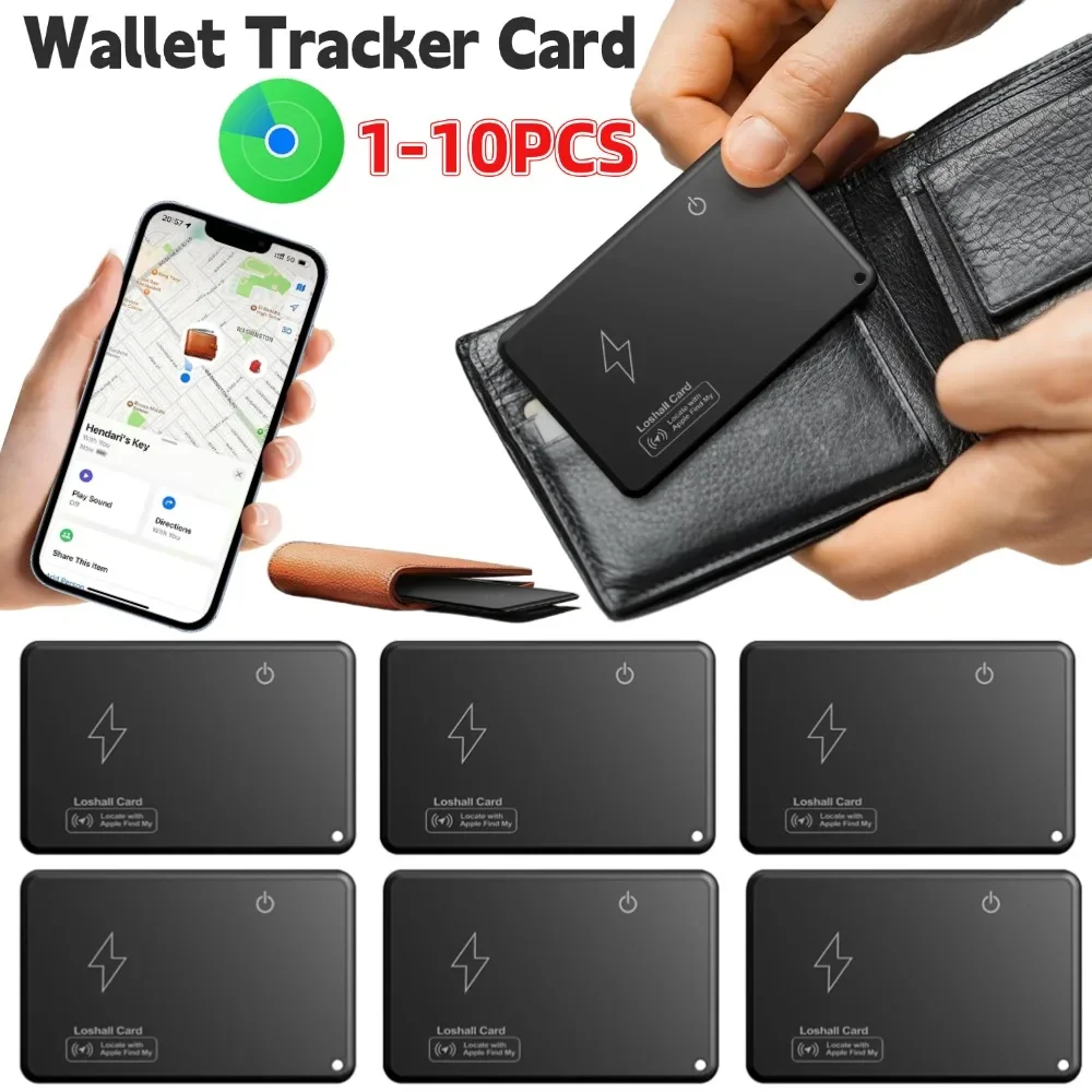 Wireless Charging Wallet Tracker Card Bluetooth-Compatible Work with Apple Find My App GPS Locator Thin Item Finder 1-10PCS