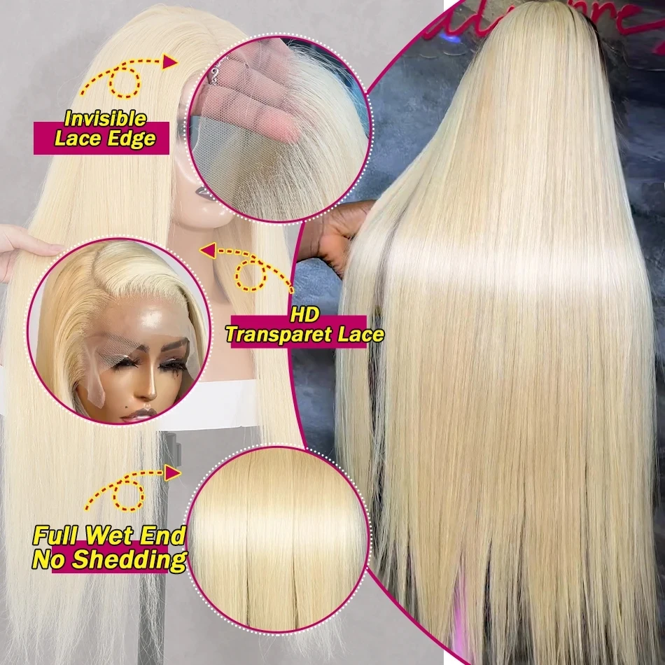 613 Lace Frontal Human Hair Wigs 13x4 Transparent Straight For Women Brazilian Honey Blonde 13X6 Lace Front Wig Preplucked lace front wig human hair wigs human hair wig front lace wig