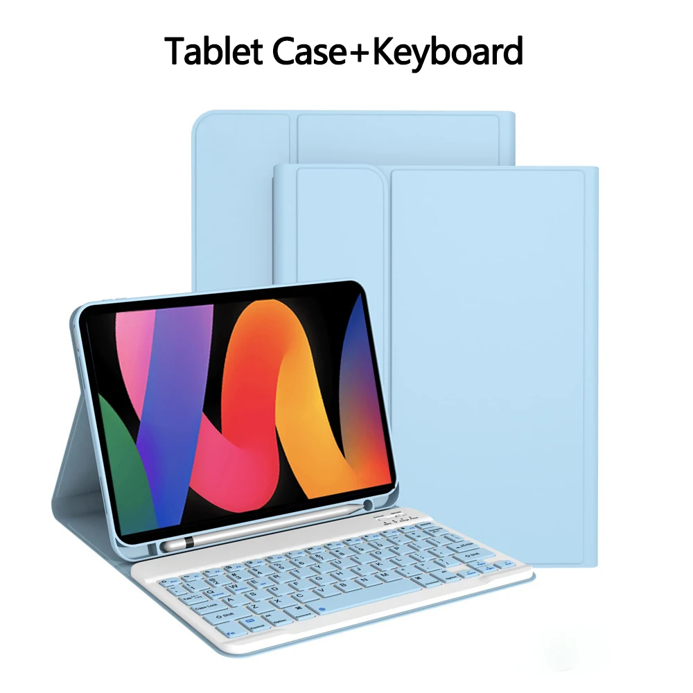 Versatile Keyboard Case with Detachable Bluetooth, Multi-Angle Stand, and Pen Holder