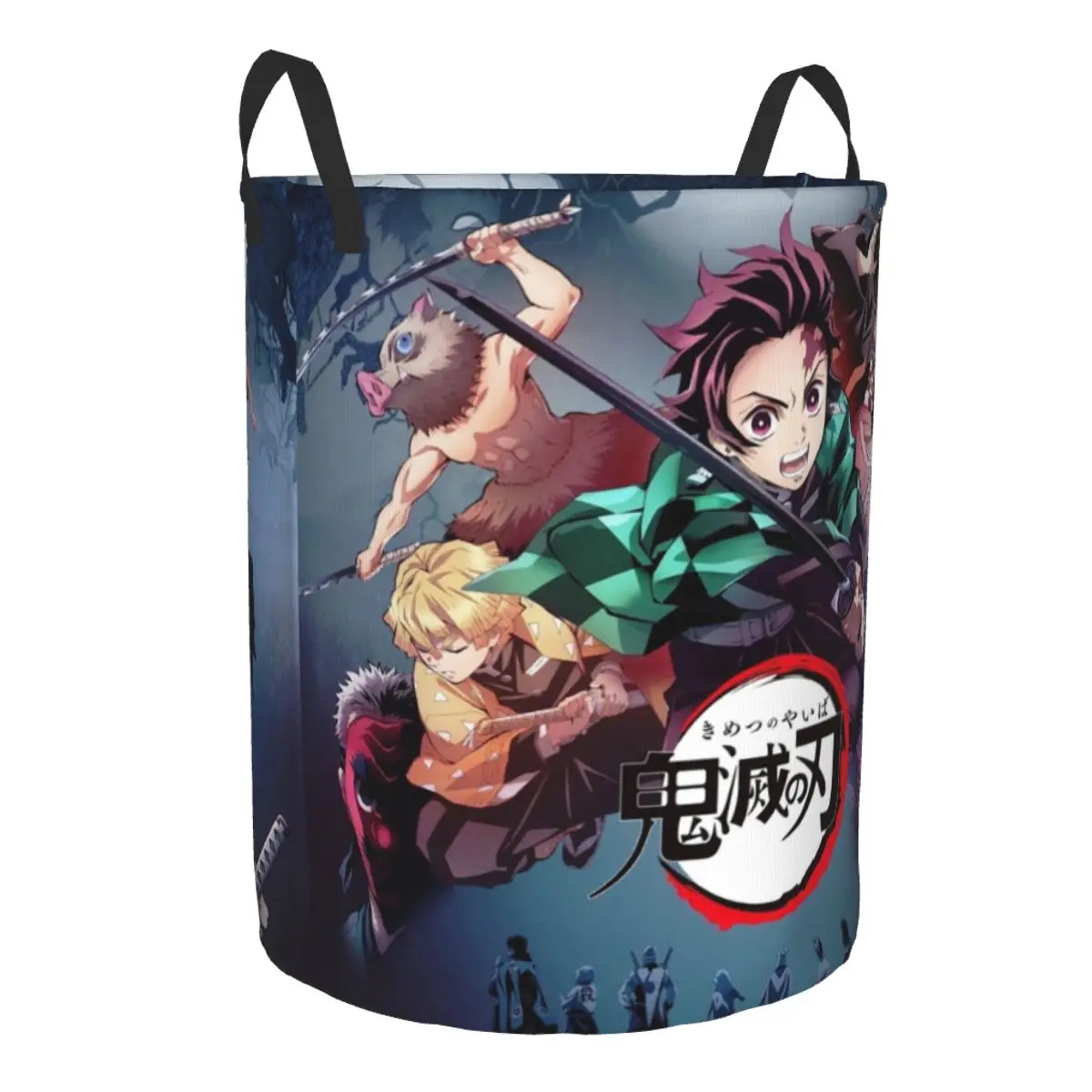 Custom Tanjiro Kimetsu No Yaiba Manga Laundry Basket Collapsible Clothes Storage Bin Kimestu No Yaiba Anime Manga Baby Hamper 2
