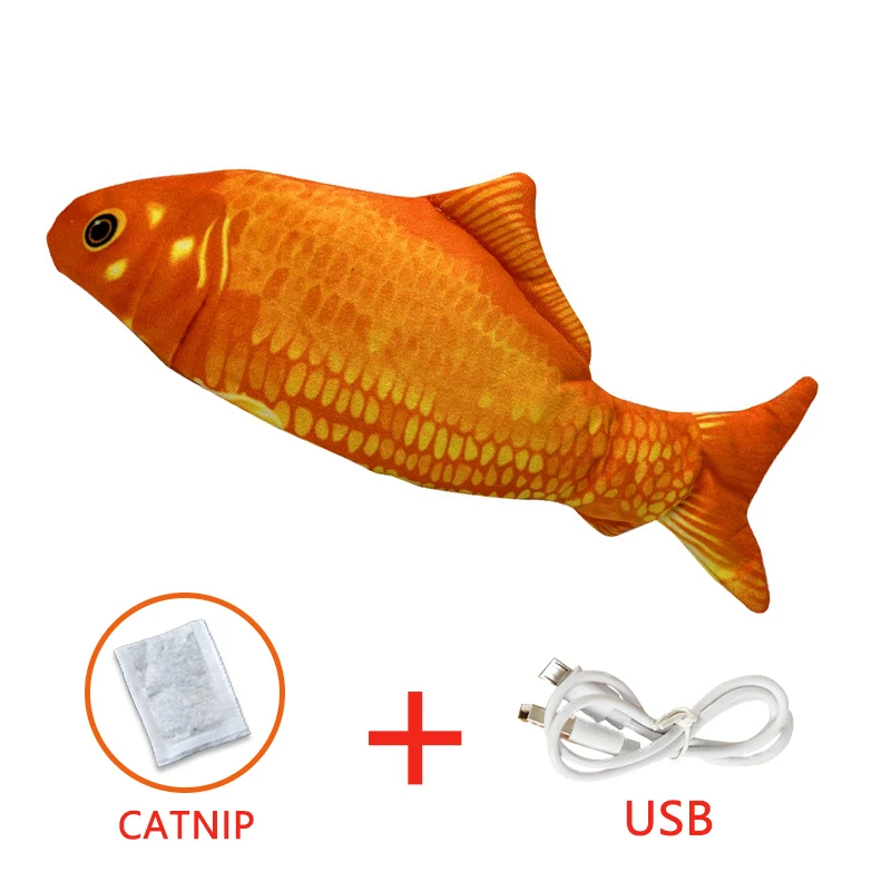 Pet Soft Electronic Fish Shape Cat Toy Electric USB Charging Simulation Fish Toys Funny Cat Chewing Playing Supplies Dropshiping 