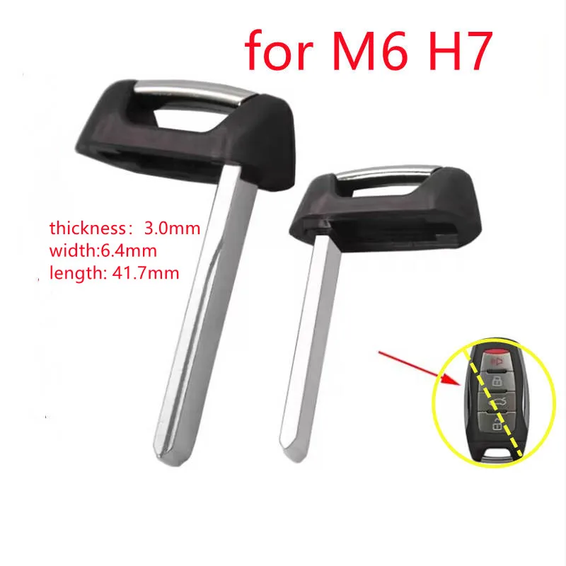 Car Key Shell Emergency Key Blank Blade For Great Wall Haval Jolion H6 H8 H2S Tank 300 500 M6 H7 VV7 Chinese Car Key Accessories