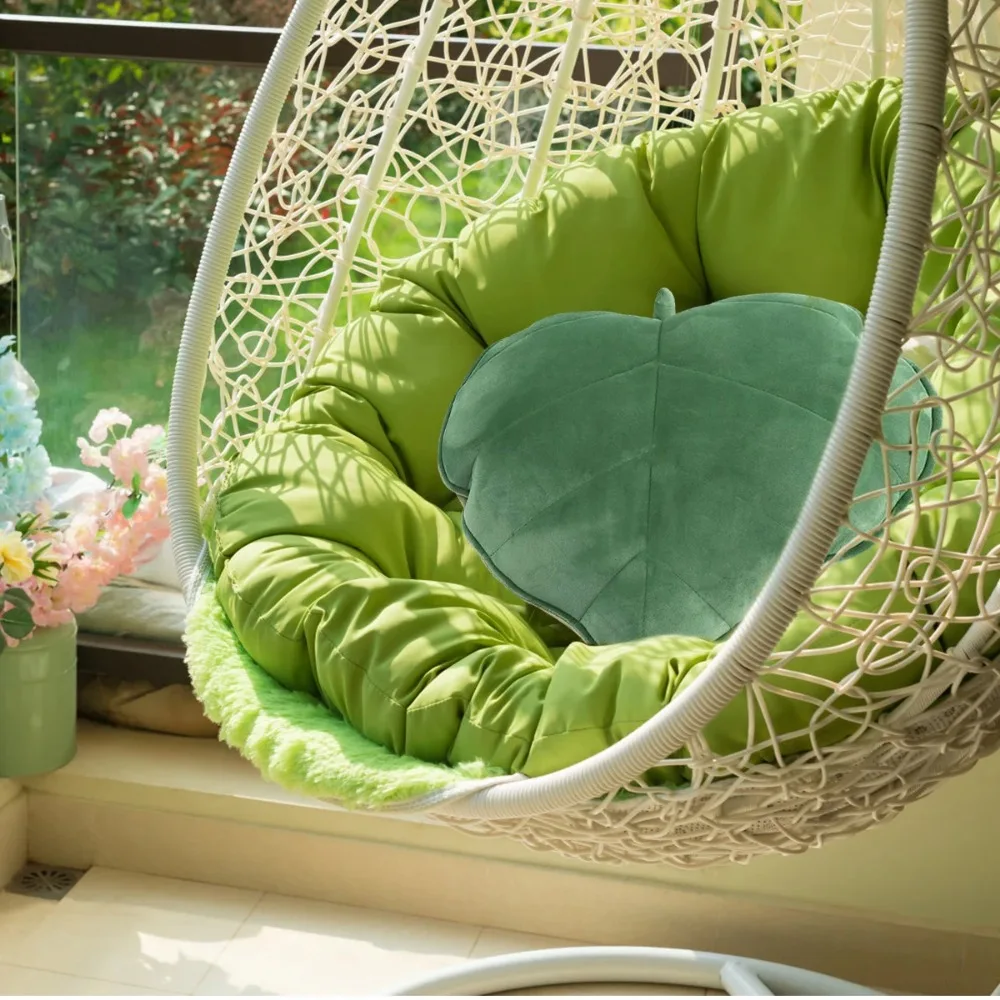 3D Leaf Throw Pillow Decorative Plant Pillow Soft Plush Leaf Shaped Cushion Novelty Plush Backrest Pillow Plant Sleeping Cushion 3
